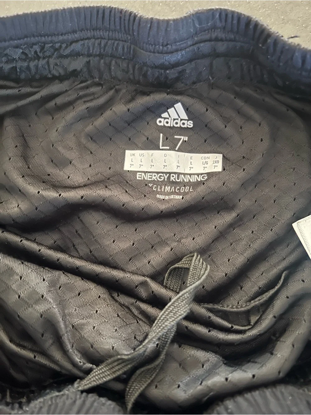 Adidas Energy Running Climacool 7” Lined Shorts Black Men’s Large Reflective